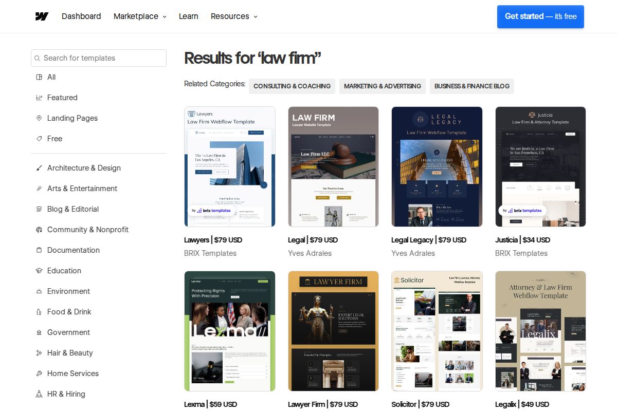 Template para Advocacia